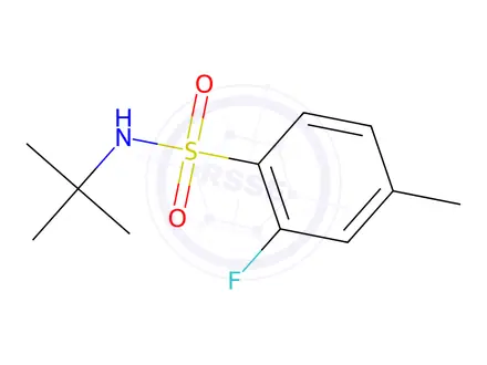 Chemical structure of N-(tert-Butyl)-2-fluoro-4-methylbenzenesulfonamide