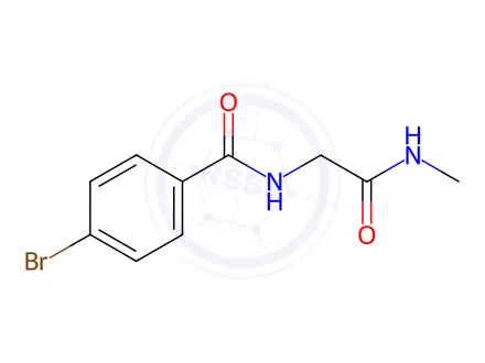 Chemical structure of 4-Bromo-N-(2-(methylamino)-2-oxoethyl)benzamide