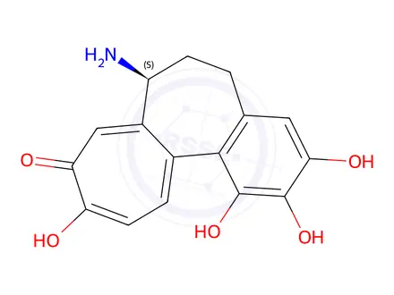 Chemical structure of N-Deacetyl, 1,2,3,10-demethyl Colchicine