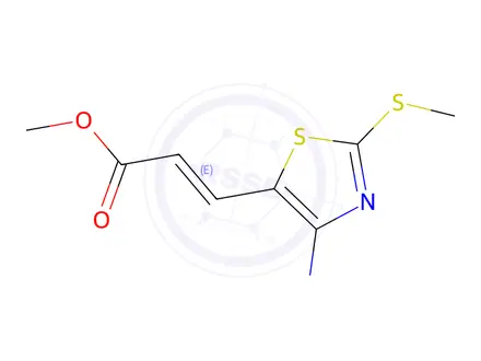 Chemical structure of Methyl (2E)-3-[4-amino-2-(methylsulfanyl)-1,3-thiazol-5-yl]prop-2-enoate