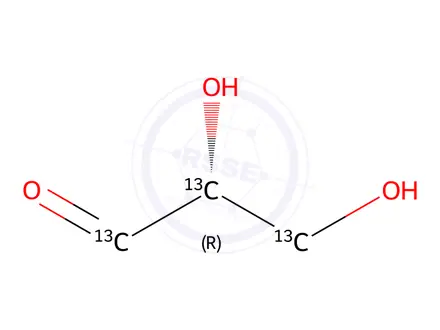 Chemical structure of D-[1,2,3-13C3]glyceraldehyde