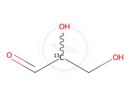 Chemical structure of DL-Glyceraldehyde-2-13C
