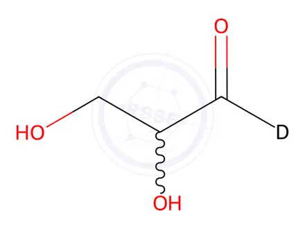 Chemical structure of DL-[1-2H]glyceraldehyde