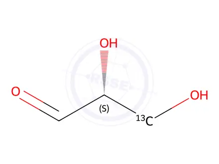 Chemical structure of D-[3-13C]glyceraldehyde