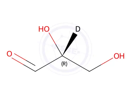 Chemical structure of D-[2-2H]glyceraldehyde