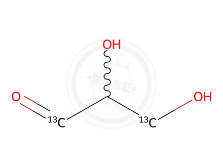 Chemical structure of DL-[1,3-13C2]glyceraldehyde