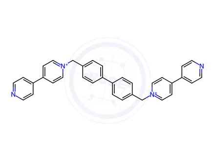 Chemical structure of 1,1'-[BIPHENYL-4,4'-DIYLBIS(METHYLENE)]BIS(4,4'-BIPYRIDINIUM) DIBROMIDE