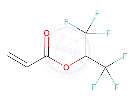 Chemical structure of 1,1,1,3,3,3-Hexafluoroisopropyl Acrylate