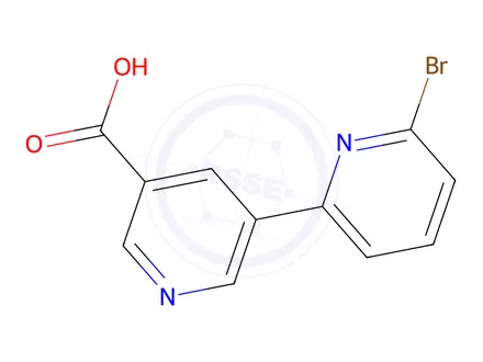 Chemical structure of 6-Bromo-[2,3'-bipyridine]-5'-carboxylic acid