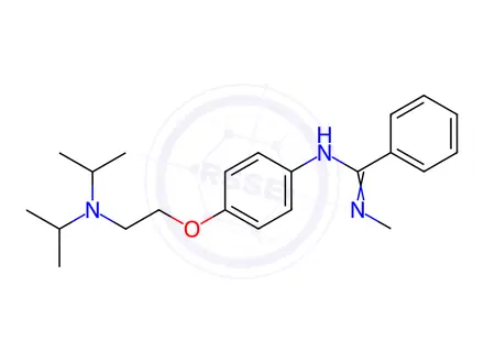 Chemical structure of N-[p-[2-(Diisopropylamino)ethoxy]phenyl]-N'-methylbenzamidine