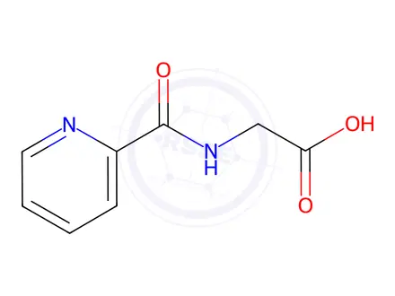 Chemical structure of 2-(pyridin-2-ylformamido)acetic acid