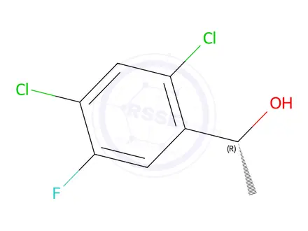 Chemical structure of (R)-1-(2,4-Dichloro-5-fluorophenyl)ethan-1-ol