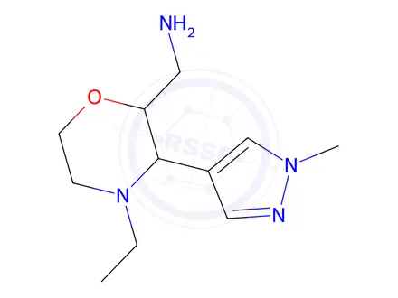 Chemical structure of (4-Ethyl-3-(1-methyl-1h-pyrazol-4-yl)morpholin-2-yl)methanamine