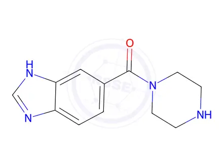 Chemical structure of (1h-Benzo[d]imidazol-5-yl)(piperazin-1-yl)methanone hydrochloride