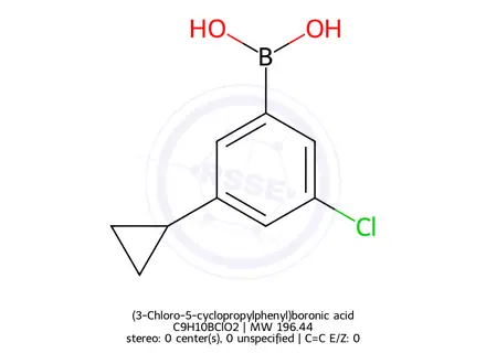 Chemical structure of (3-Chloro-5-cyclopropylphenyl)boronic acid