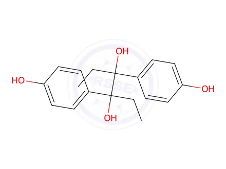 Chemical structure of 3,4-Bis(4-hydroxyphenyl)hexane-3,4-diol