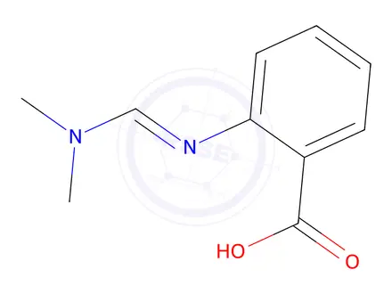 Chemical structure of Benzoic acid, 2-[[(dimethylamino)methylene]amino]-(9CI)