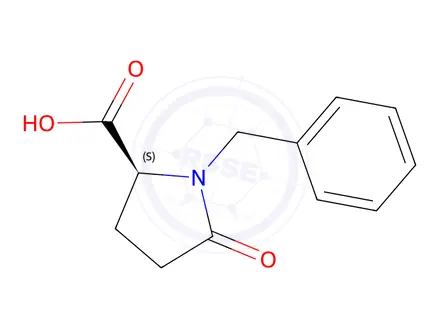 Chemical structure of (S)-1-Benzyl-5-carboxy-2-pyrrolidinone