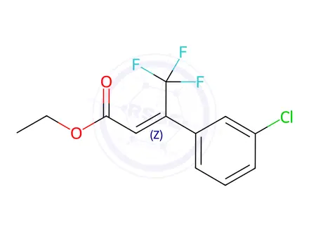 Chemical structure of (Z)-ethyl 3-(3-chlorophenyl)-4,4,4-trifluorobut-2-enoate