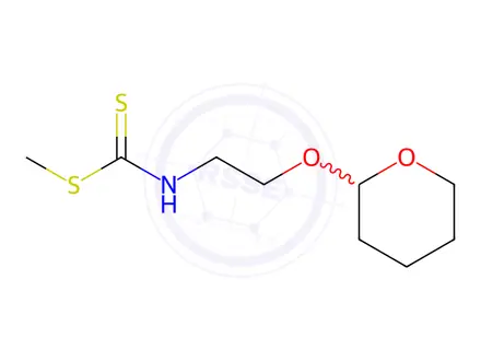Chemical structure of [2-[(Tetrahydro-2H-pyran-2-yl)oxy]ethyl]carbamodithioic Acid Methyl Ester