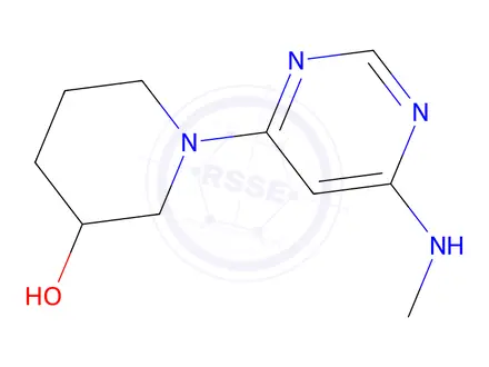Chemical structure of 1-(6-(methylamino)pyrimidin-4-yl)piperidin-3-ol