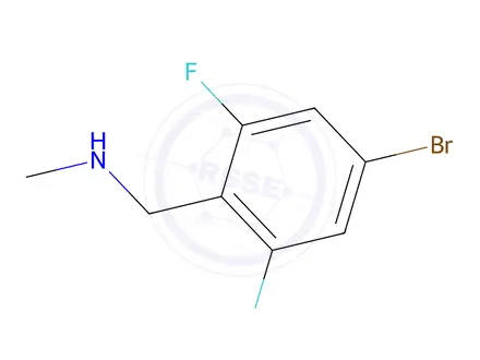 Chemical structure of [(4-Bromo-2,6-difluorophenyl)methyl](methyl)amine