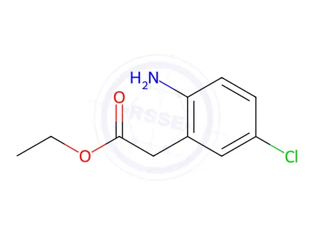 Chemical structure of ethyl 2-(2-amino-5-chlorophenyl)acetate