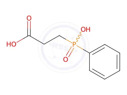 Chemical structure of 3-(Hydroxy(phenyl)phosphoryl)propanoic Acid