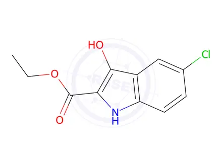 Chemical structure of Ethyl 5-chloro-3-hydroxy-1H-indole-2-carboxylate