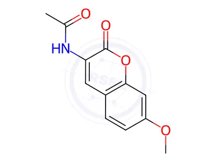 Chemical structure of N-(7-Methoxy-2-oxo-2H-chromen-3-yl)acetamide