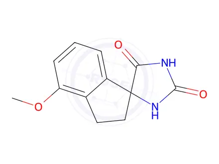 Chemical structure of 4'-Methoxy-2',3'-dihydrospiro[imidazolidine-4,1'-indene]-2,5-dione