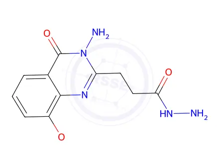 Chemical structure of 2-Quinazolinepropionic acid, 3-amino-3,4-dihydro-8-methoxy-4-oxo-, hydrazide (6CI)