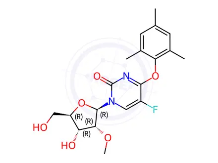 Chemical structure of 5-Fluoro-O4-(2,4,6-trimethylphenyl)-2'-O-methyluridine