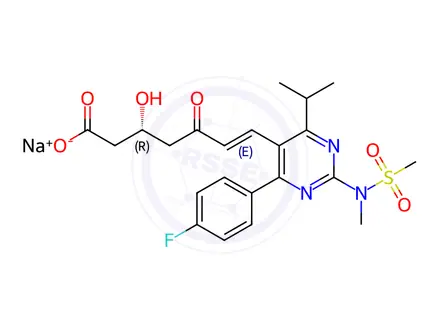 Chemical structure of Rosuvastatin EP Impurity C (Sodium Salt)