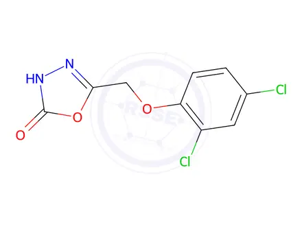 Chemical structure of 5-((2,4-Dichlorophenoxy)methyl)-1,3,4-oxadiazol-2(3H)-one