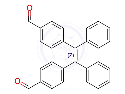 Chemical structure of (Z)-4,4'-(1,2-Diphenylethene-1,2-diyl)dibenzaldehyde