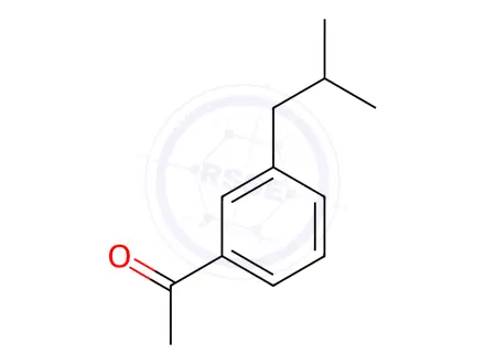Chemical structure of 1-[3-(2-methylpropyl)phenyl]ethan-1-one