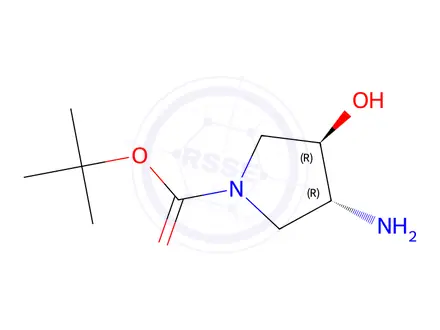 Chemical structure of (3R,4R)-3-Amino-1-Boc-4-hydroxypyrrolidine