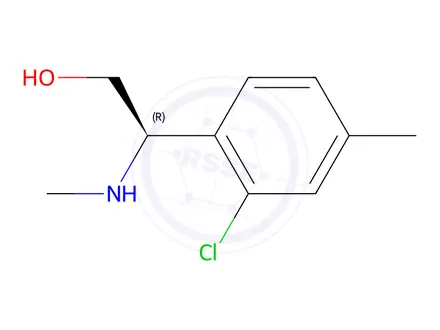 Chemical structure of (R)-2-(2-chloro-4-methylphenyl)-2-(methylamino)ethan-1-ol