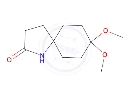 Chemical structure of 8,8-Dimethoxy-1-azaspiro[4.5]decan-2-one