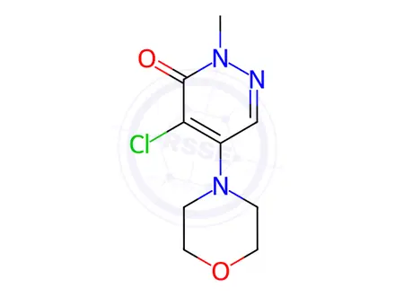 Chemical structure of 4-chloro-2-methyl-5-morpholinopyridazin-3(2H)-one
