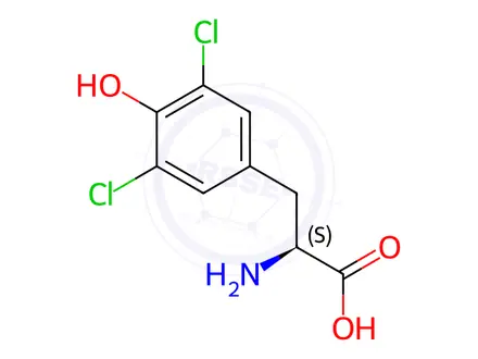 Chemical structure of (S)-2-Amino-3-(3,5-dichloro-4-hydroxyphenyl)propanoic Acid
