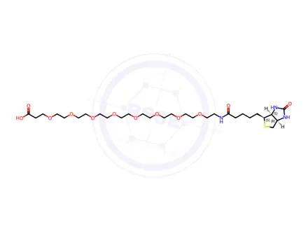 Chemical structure of Biotin-PEG8-acid