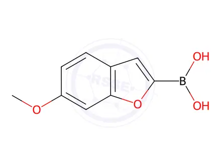 Chemical structure of (6-Methoxybenzo[b]furan-2-yl)boronic Acid