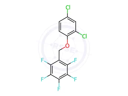 Chemical structure of 2,4-Dichlorophenol-PFB
