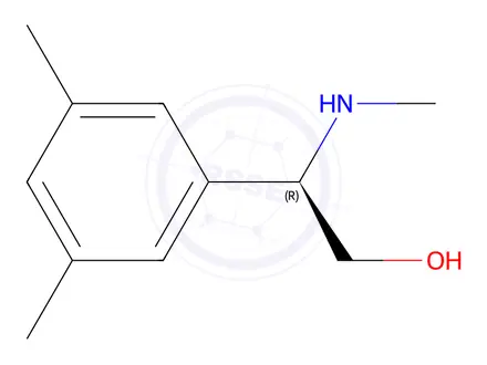 Chemical structure of (R)-2-(3,5-dimethylphenyl)-2-(methylamino)ethan-1-ol