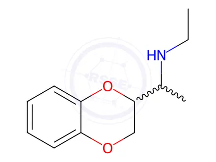 Chemical structure of 2-(1-Ethylaminoethyl)-1,4-benzodioxane