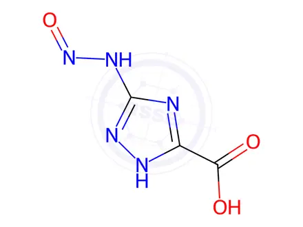 Chemical structure of 1H-1,2,4-Triazole-3-carboxylicacid,5-(nitrosoamino)-(9CI)