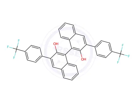 Chemical structure of (R)-3,3'-Bis[4-(trifluoromethyl)phenyl]-[1,1'-binaphthalene]-2,2'-diol