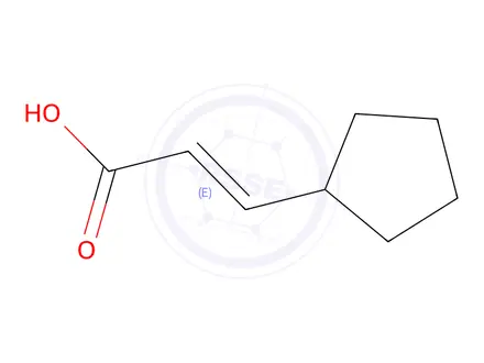 Chemical structure of (E)-3-Cyclopentylacrylic acid